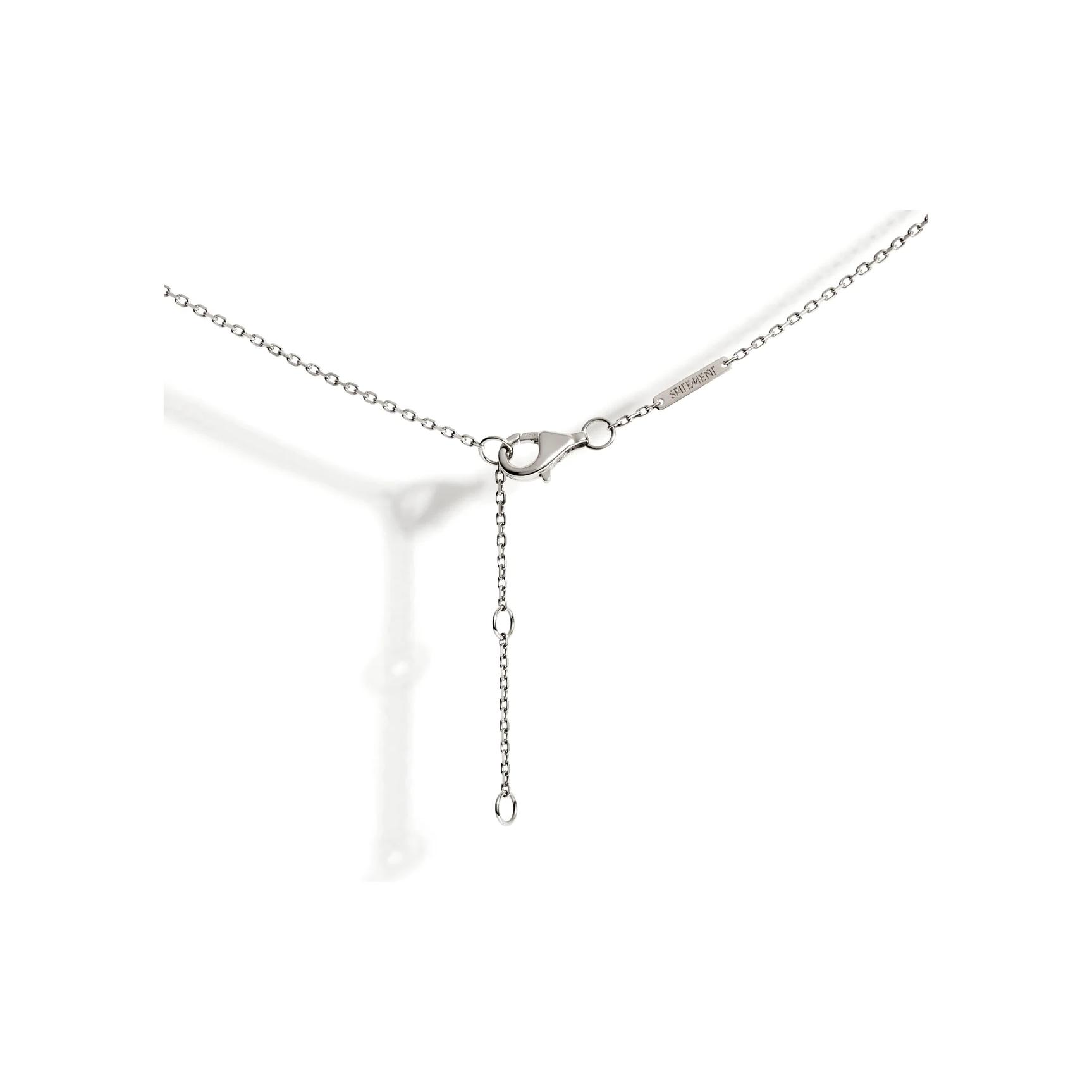 Collier STATEMENT Paris Spike en argent rhodié, diamants et agates noires