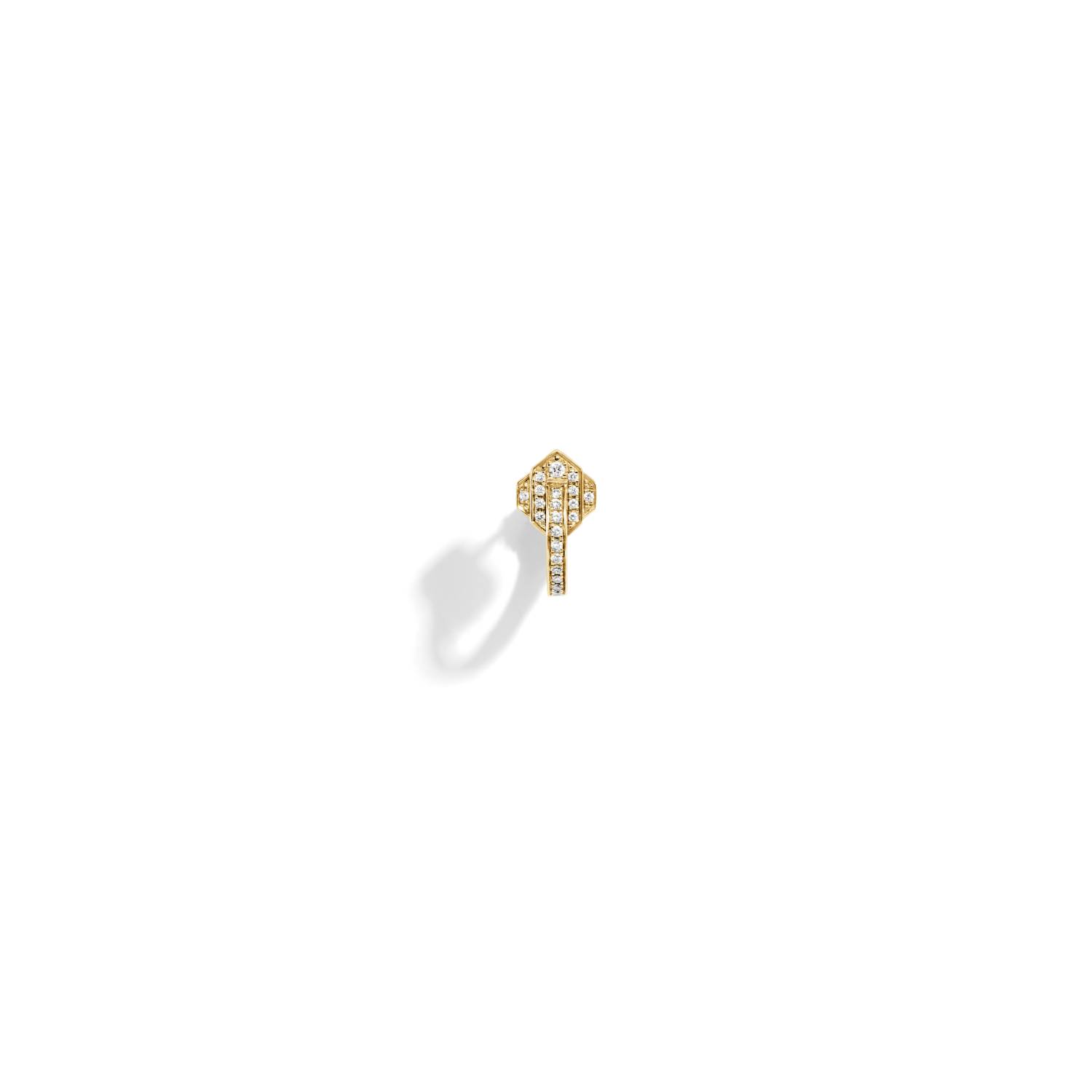 Mono boucle d'oreille STATEMENT Paris Anyway en or jaune et diamants