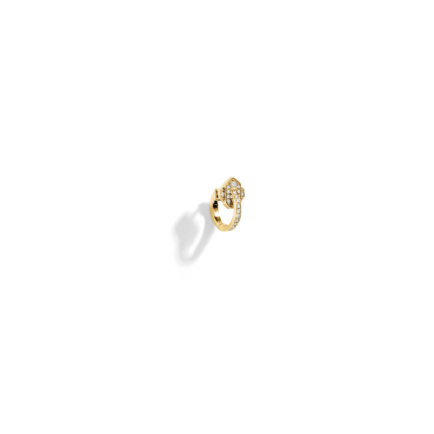 Mono boucle d'oreille STATEMENT Paris Anyway en or jaune et diamants