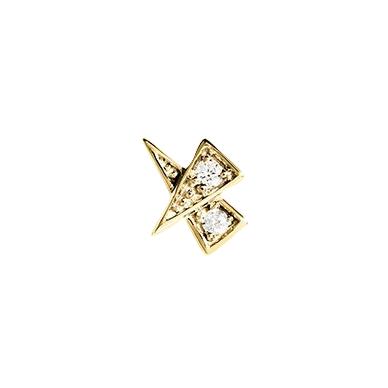 Boucle d'oreille STATEMENT Paris Rockaway en or jaune et diamants