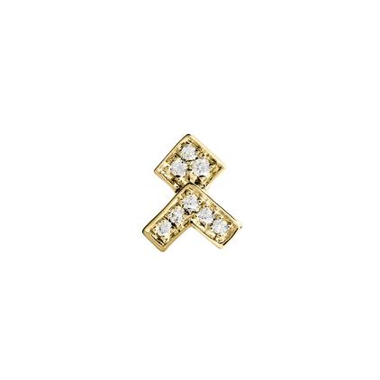 Boucle d'oreille STATEMENT Paris Stairway en or jaune et diamants