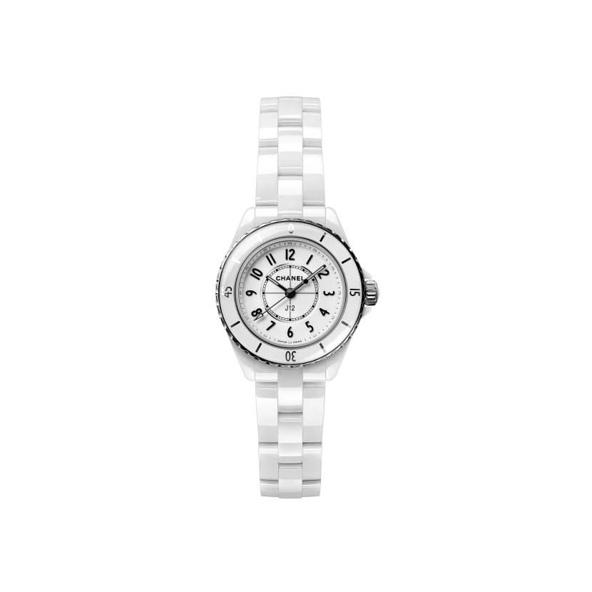 Montre Chanel J12, 28mm cadran Blanc bracelet Céramique H10132