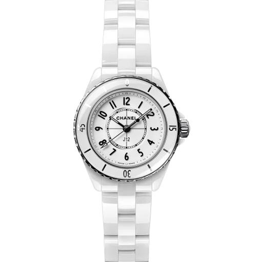 Montre Chanel J12, 28mm cadran Blanc bracelet Céramique H10132