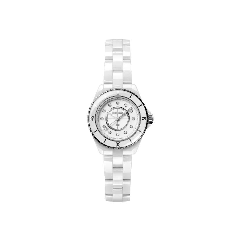 Montre Chanel J12, 28mm cadran Blanc bracelet Céramique H10134