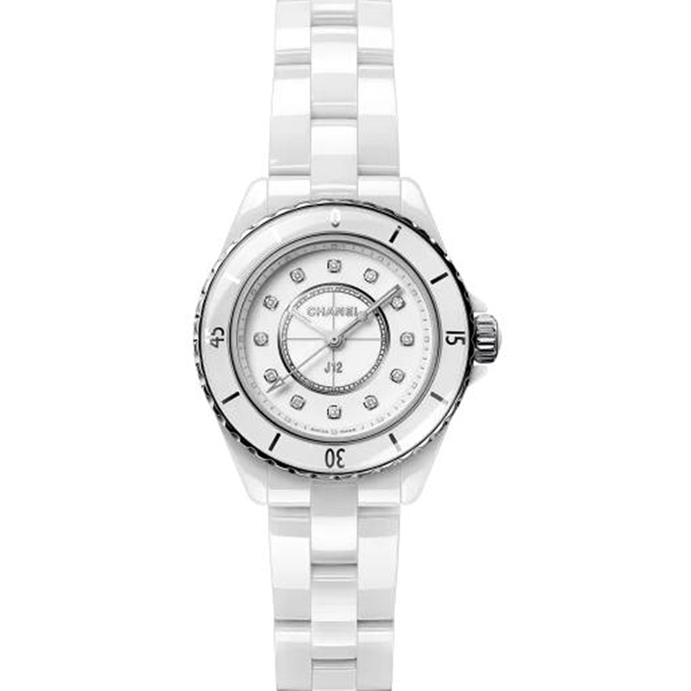 Montre Chanel J12, 28mm cadran Blanc bracelet Céramique H10134