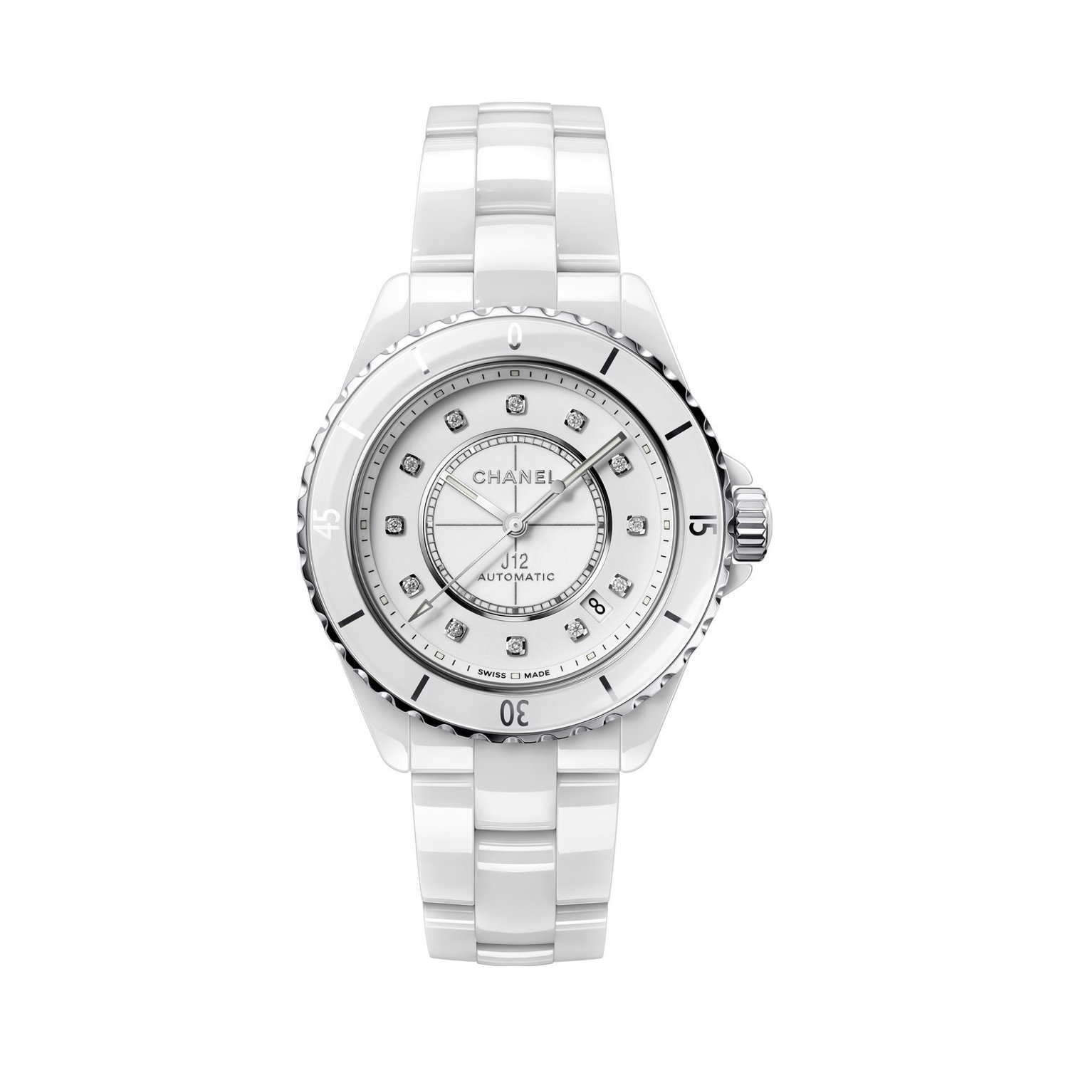 Montre CHANEL J12 Calibre 12.1, 38 mm bracelet Céramique H5705