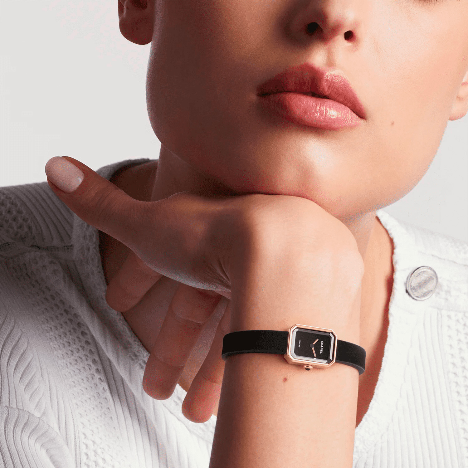 Montre CHANEL PREMIÈRE VELOURS bracelet Caoutchouc H6125