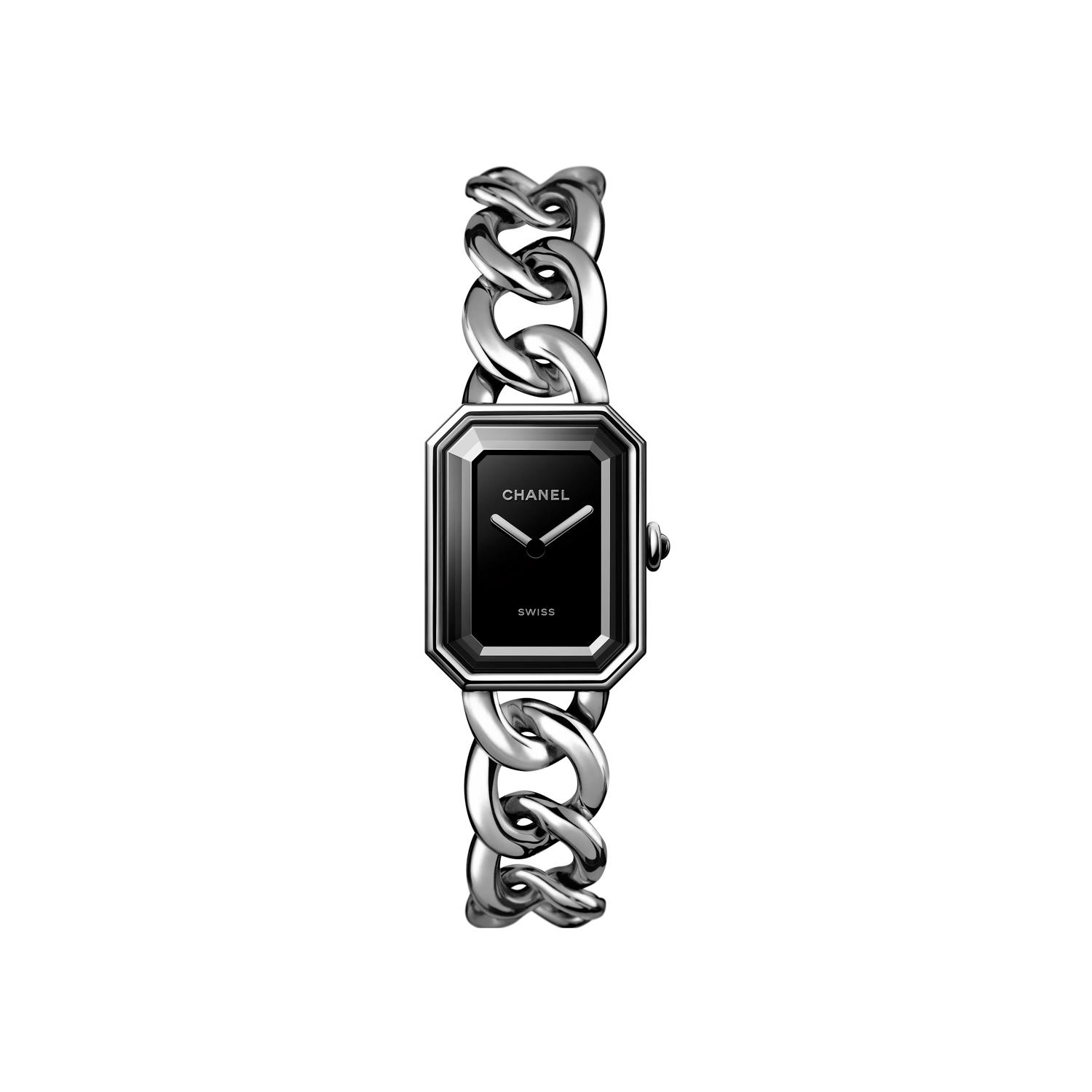 Montre CHANEL Première Chaîne Gourmette bracelet Acier H7018