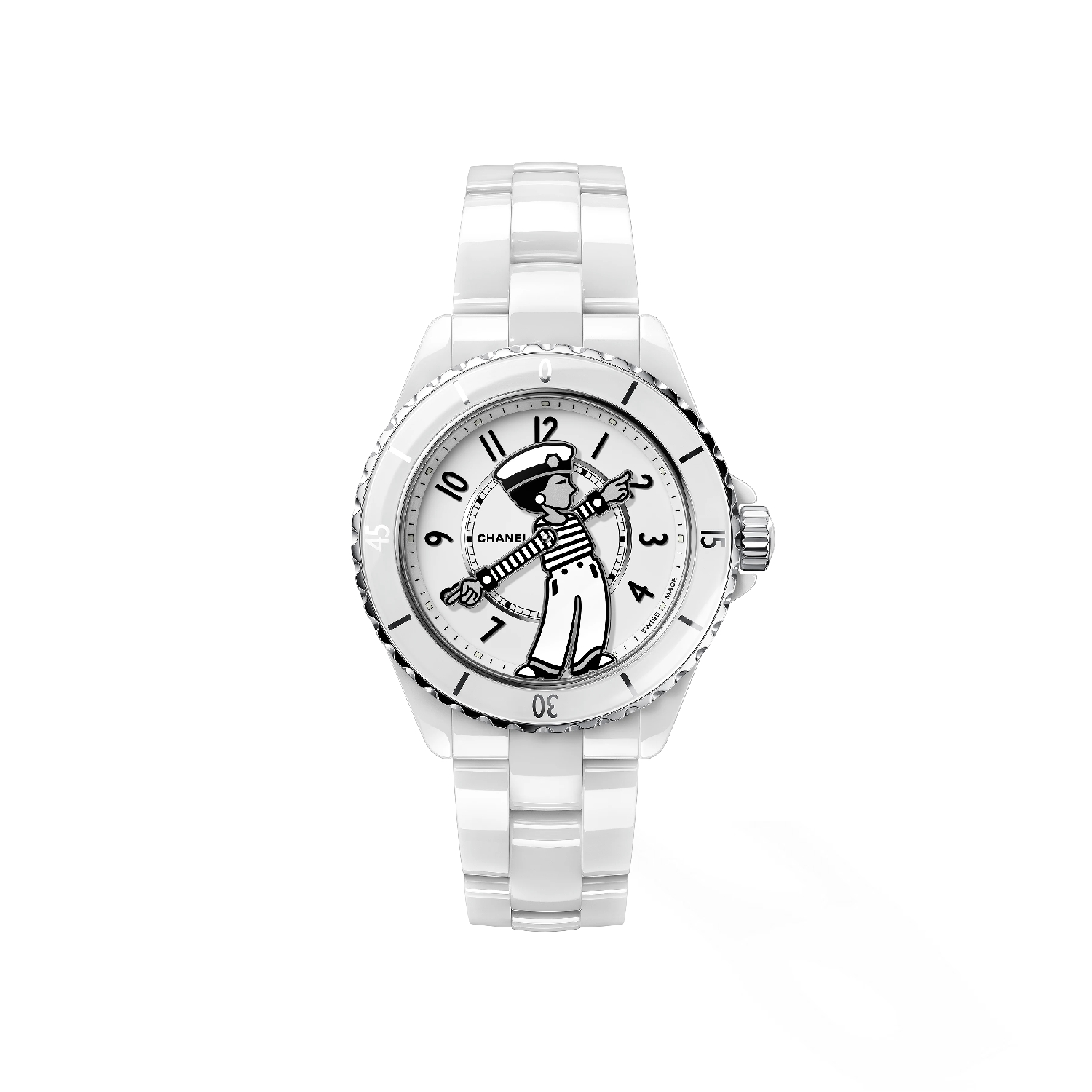 Montre CHANEL Mademoiselle J12 La Pausa, 38mm bracelet Céramique H7481