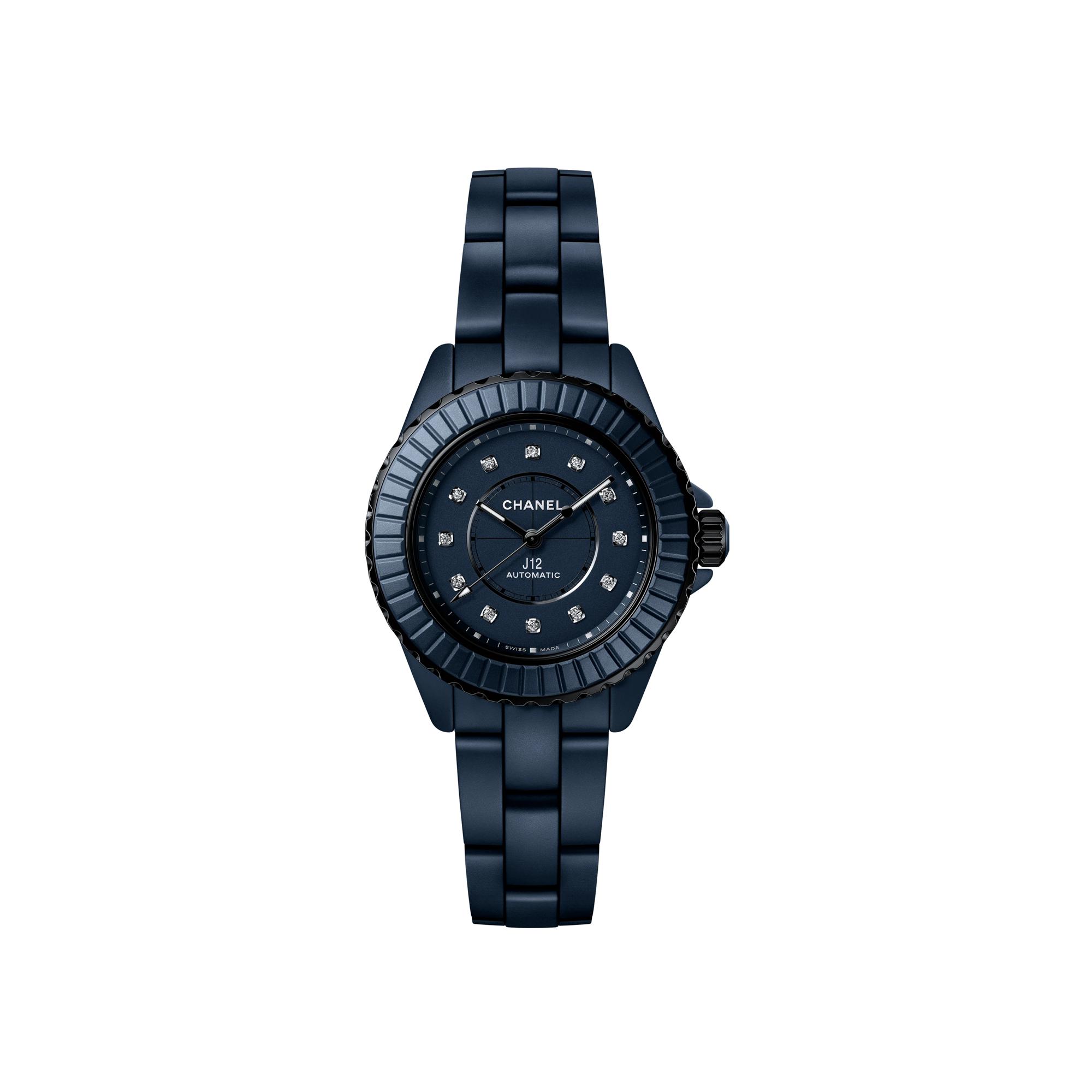 Montre CHANEL J12 Bleu Calibre 12.2, 33mm cadran Bleu bracelet Céramique H9657
