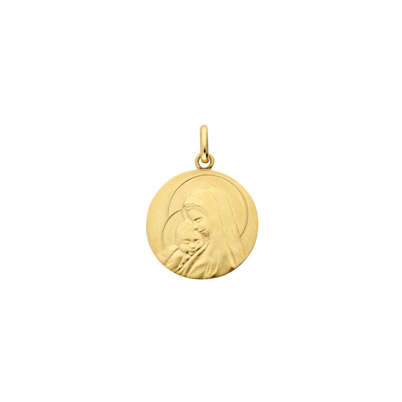 Médaille Arthus Bertrand Douce Mère en or jaune satiné, 18mm