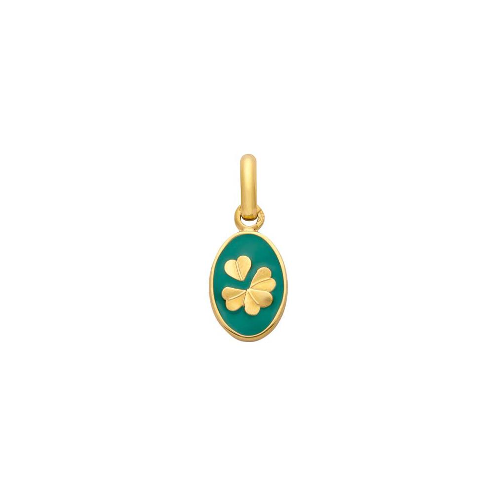 Médaille Arthus Bertrand Ma Mini Médaille Trèfle en or jaune, 10 mm