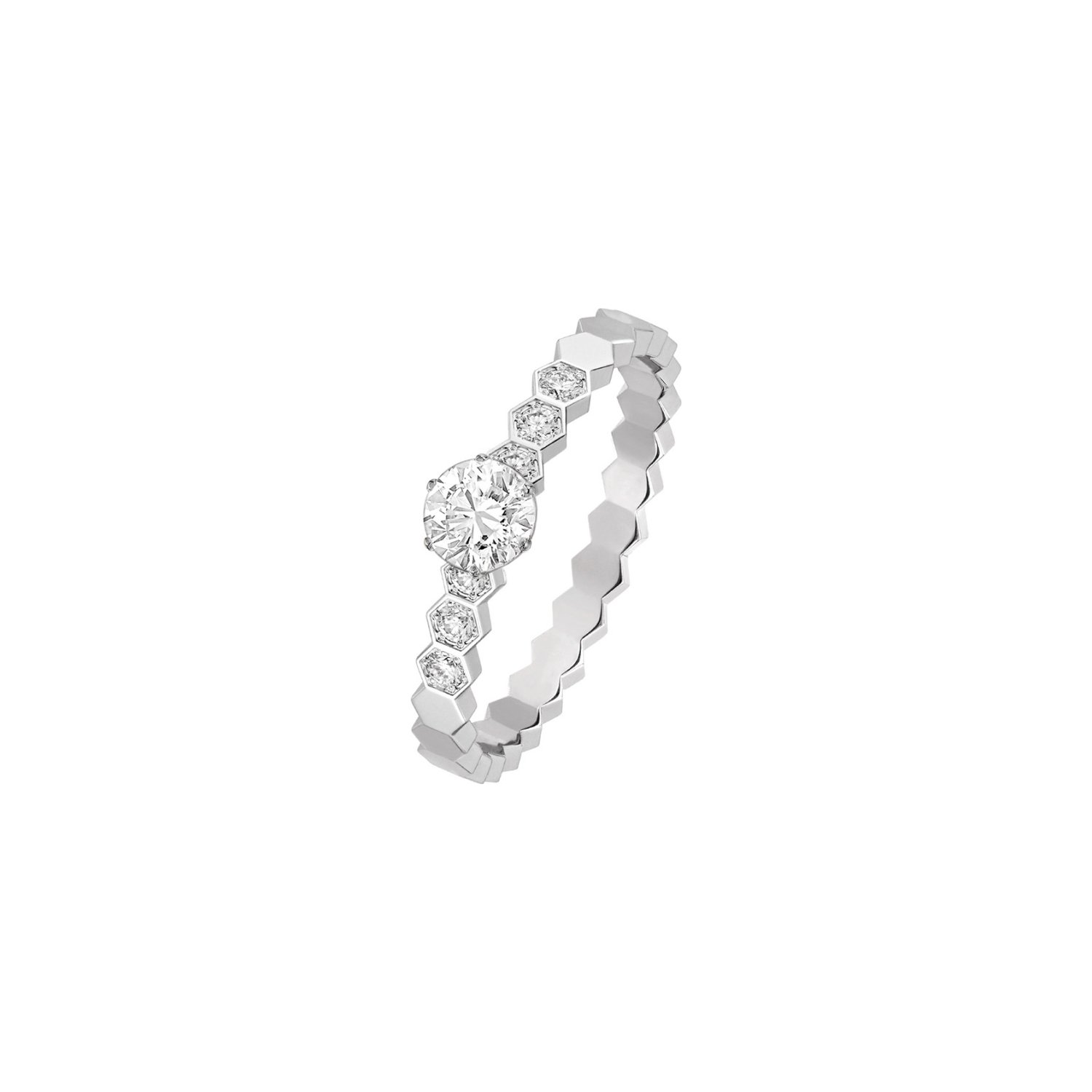 Solitaire Chaumet Bee de Chaumet en or blanc et diamants