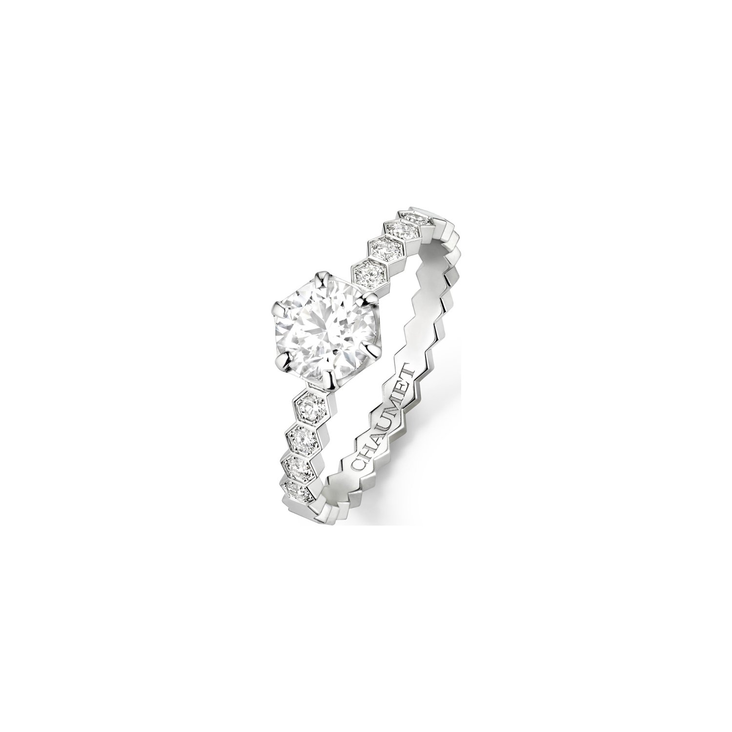 Solitaire Chaumet Bee de Chaumet en or blanc et diamants
