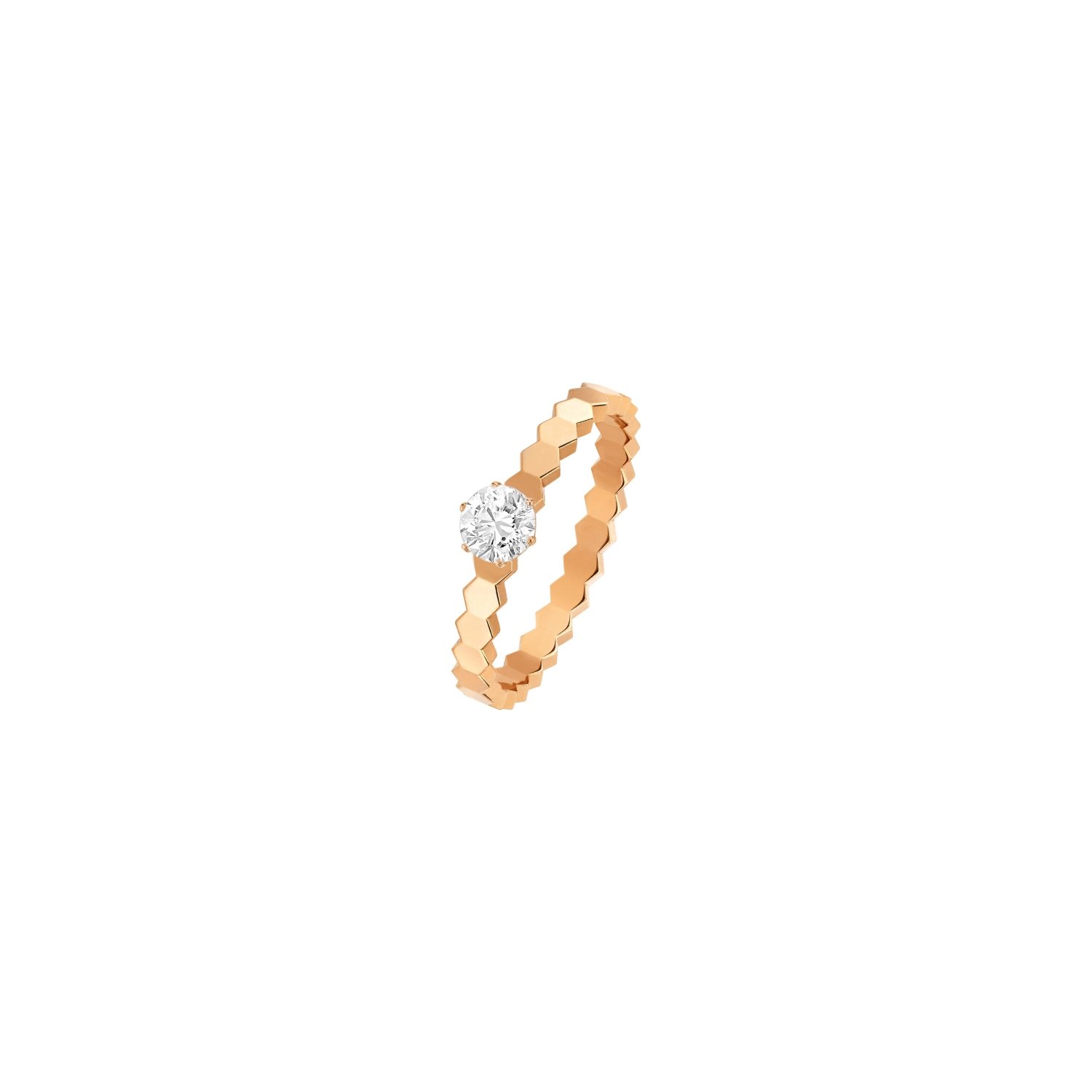 Solitaire Chaumet Bee de Chaumet en or rose et diamant