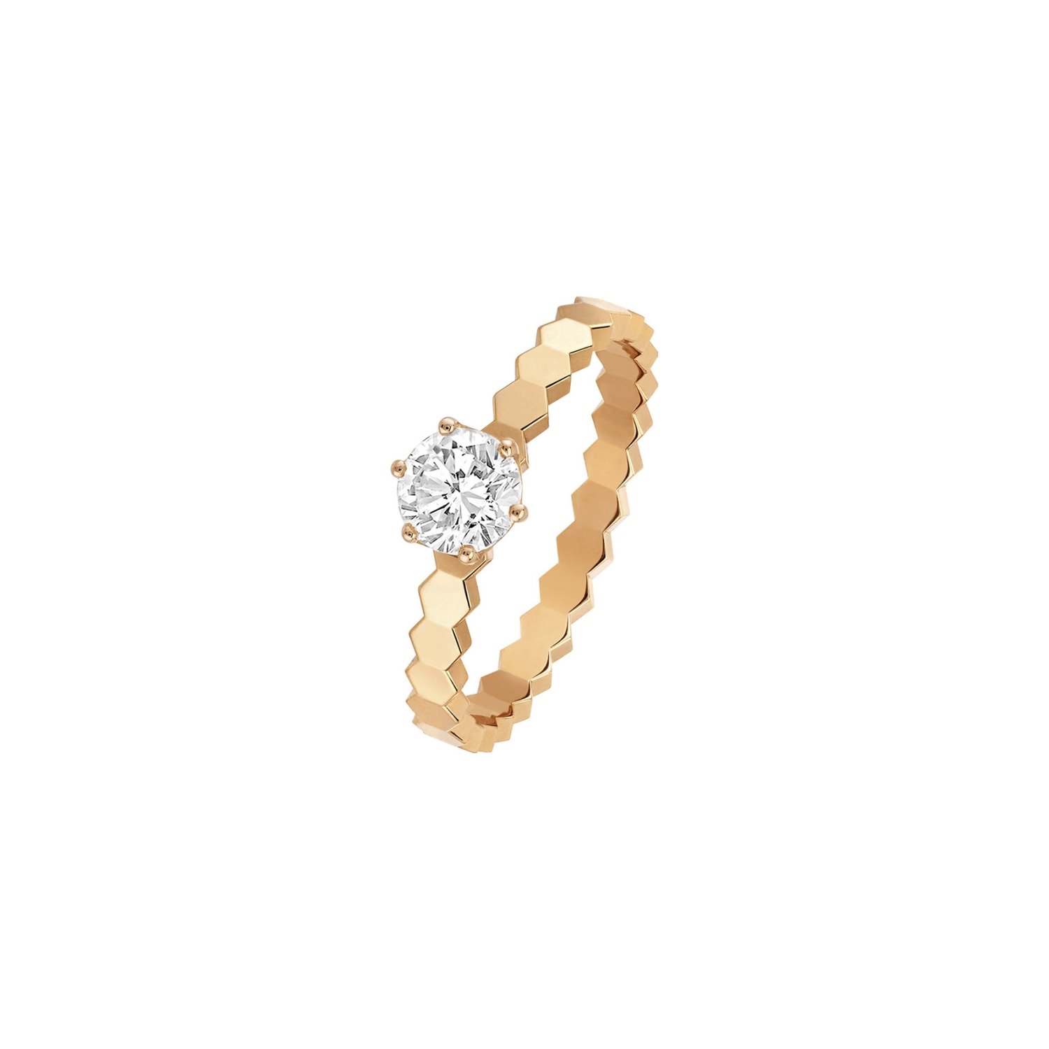 Solitaire Chaumet Bee de Chaumet en or rose et diamant