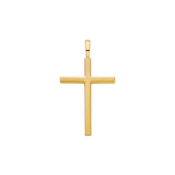 Pendentif Arthus Bertrand Croix Fil Carré 22mm en or jaune