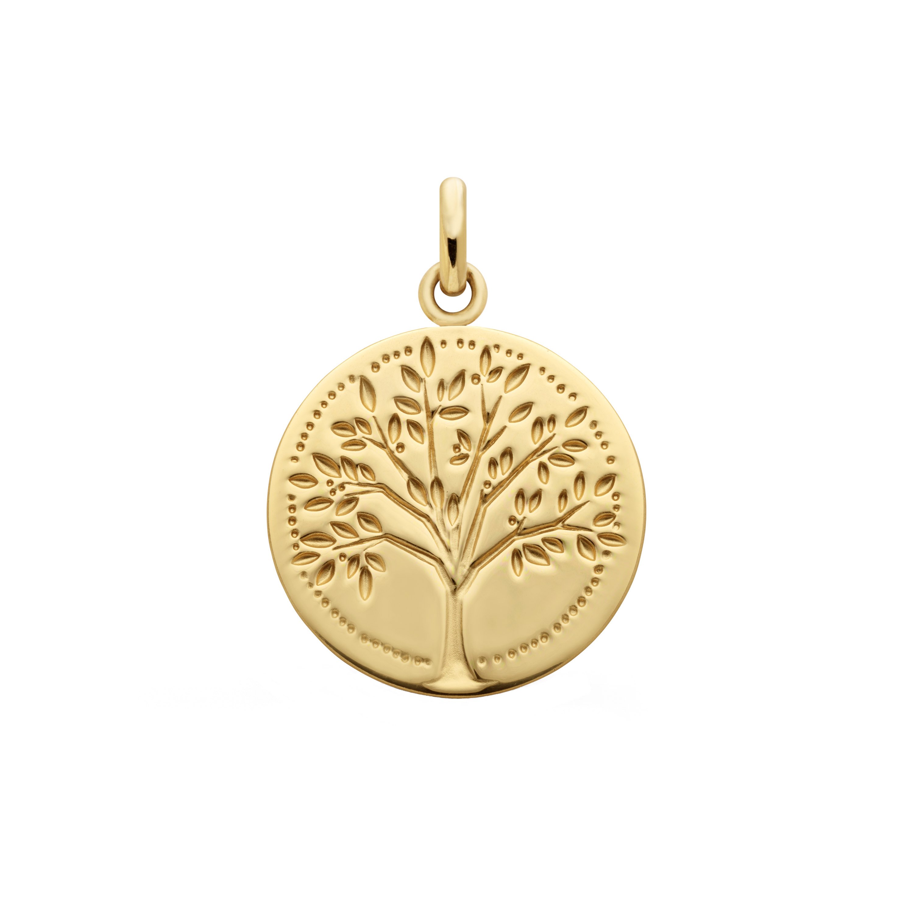 Médaille Arthus Bertrand Arbre de vie Empreinte 18 mm en or jaune poli