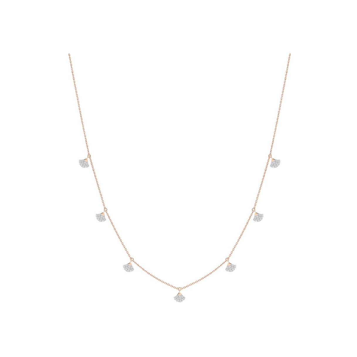 Collier Ginette NY TINY KOI en or rose et diamant