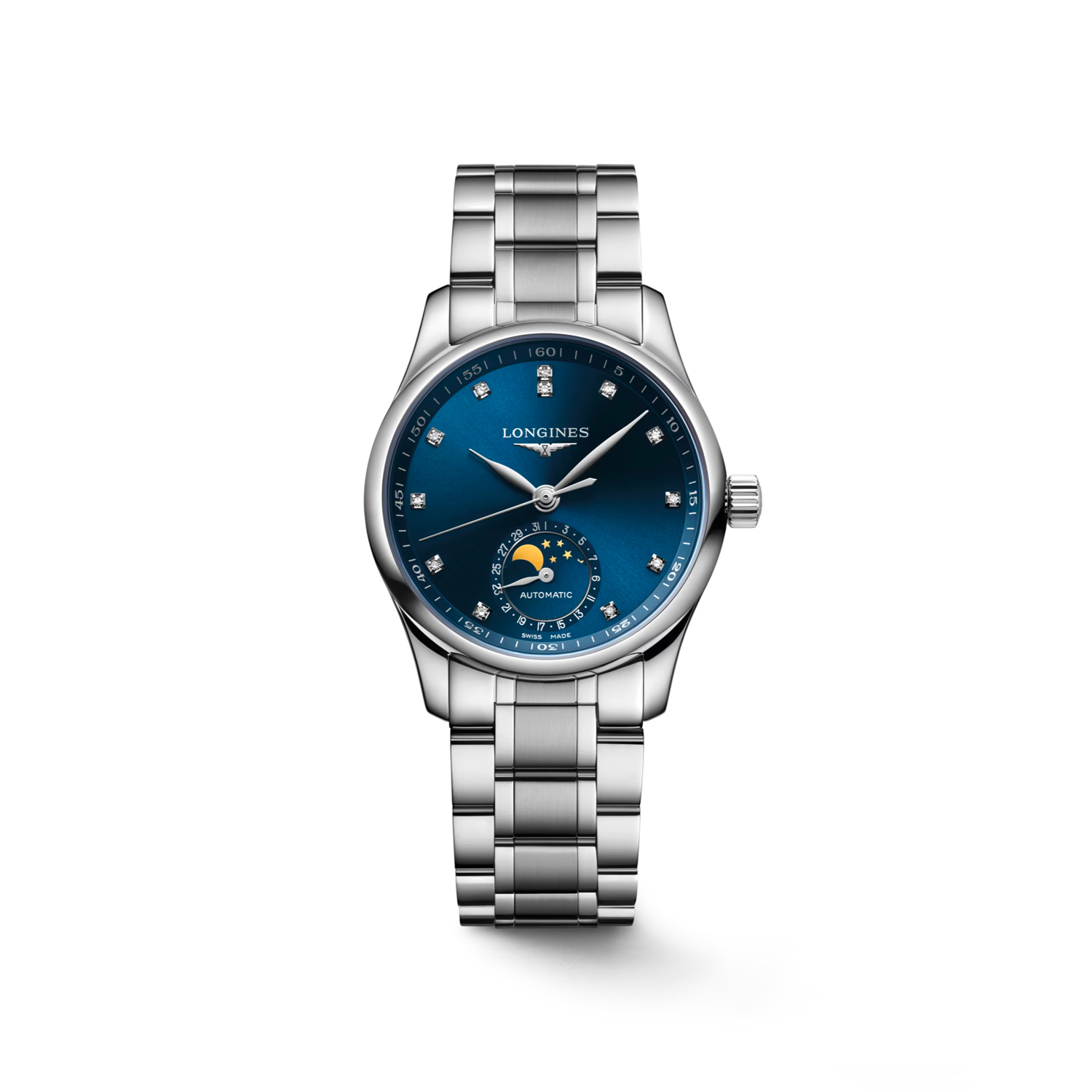 Montre Longines Master Collection L2.409.4.97.6 cadran Bleu bracelet Acier L2.409.4.97.6