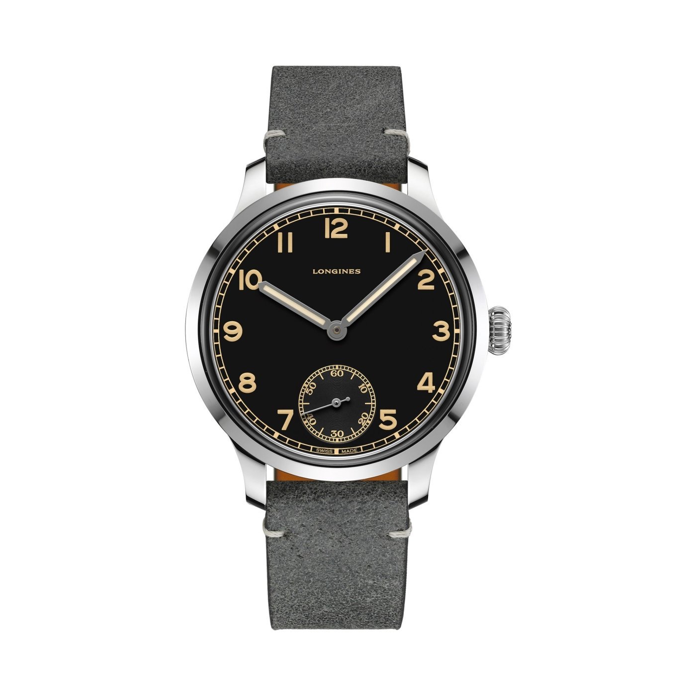 Achat Montre Longines Heritage Military 1938 Edition limitée, mouvement à  remontage manuel, en acier, bracelet en cuir