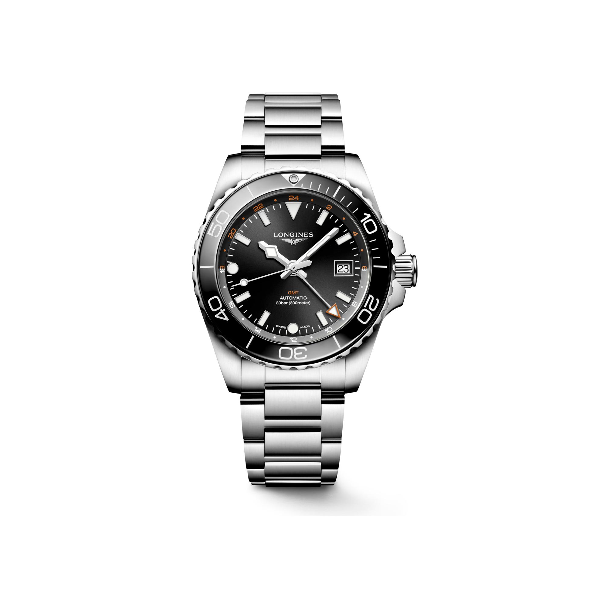 Montre Longines Hydroconquest GMT L3.790.4.56.6 bracelet Acier L3.790.4.56.6