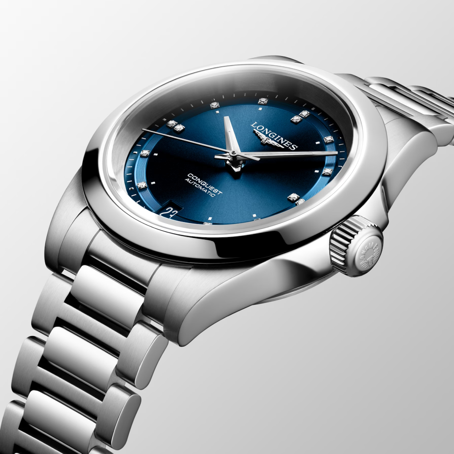 Montre Longines Conquest L3.430.4.97.6 cadran Bleu bracelet Acier L3.430.4.97.6