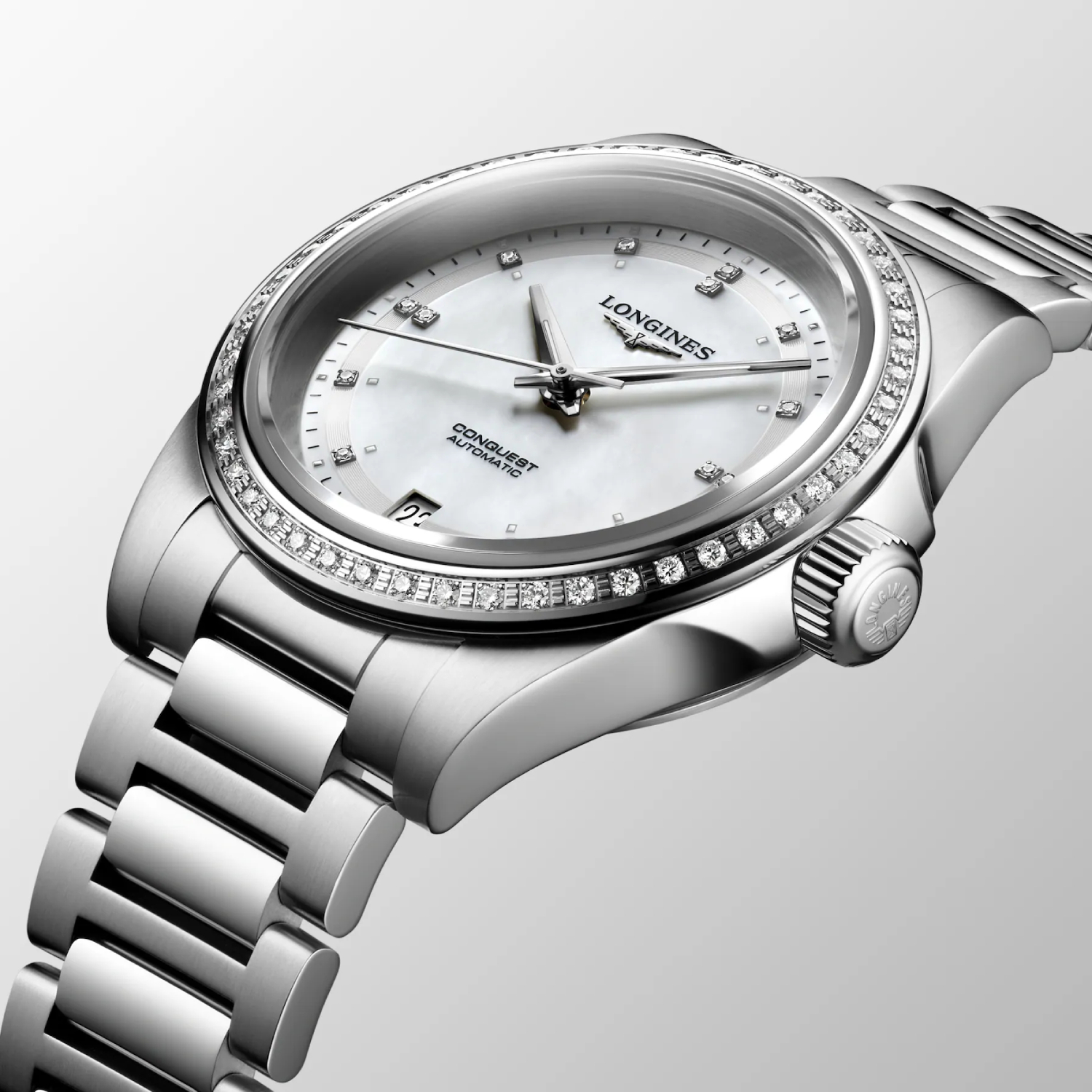 Montre Longines Conquest L3.430.0.87.6 cadran gris bracelet Acier L3.430.0.87.6