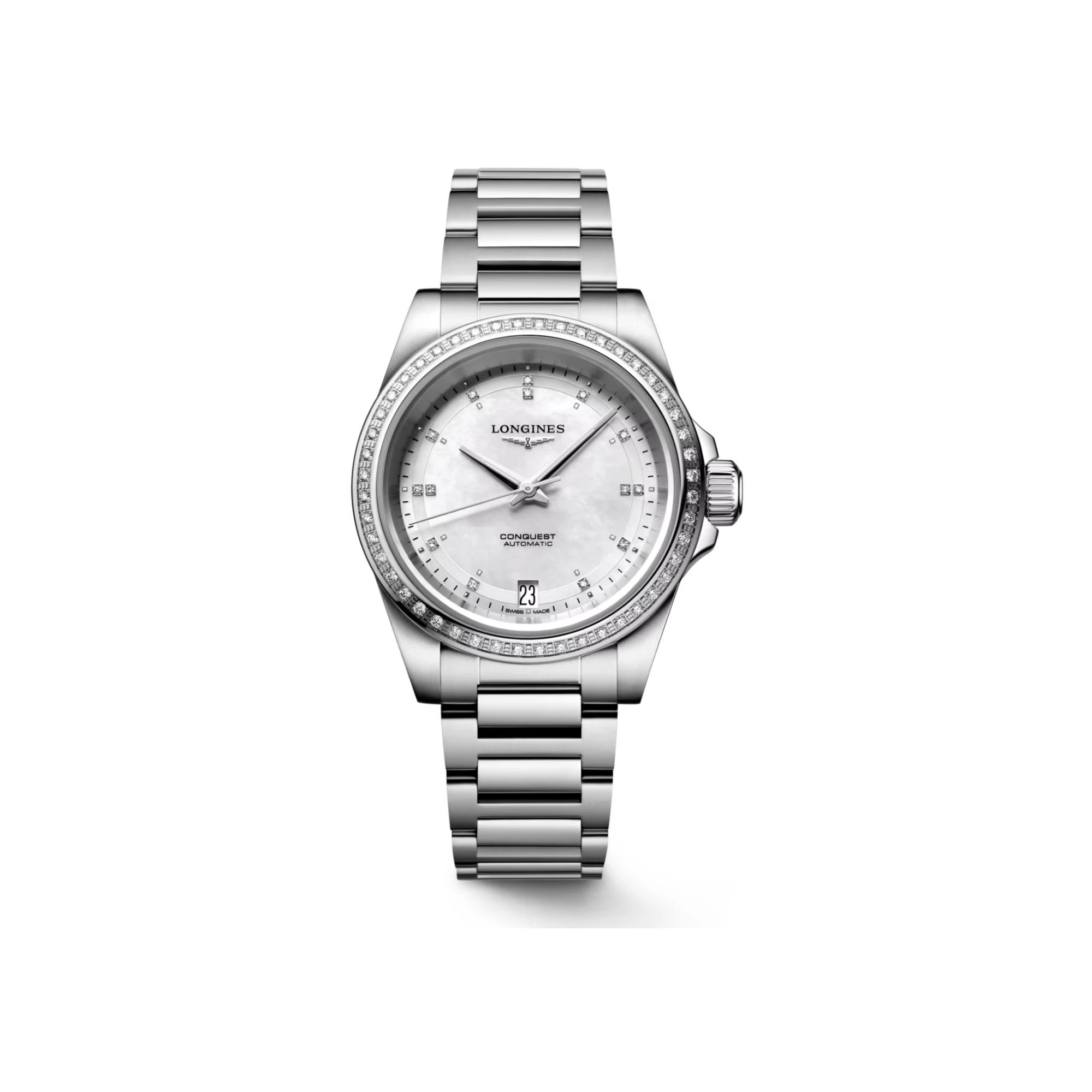 Montre Longines Conquest L3.430.0.87.6 cadran gris bracelet Acier L3.430.0.87.6