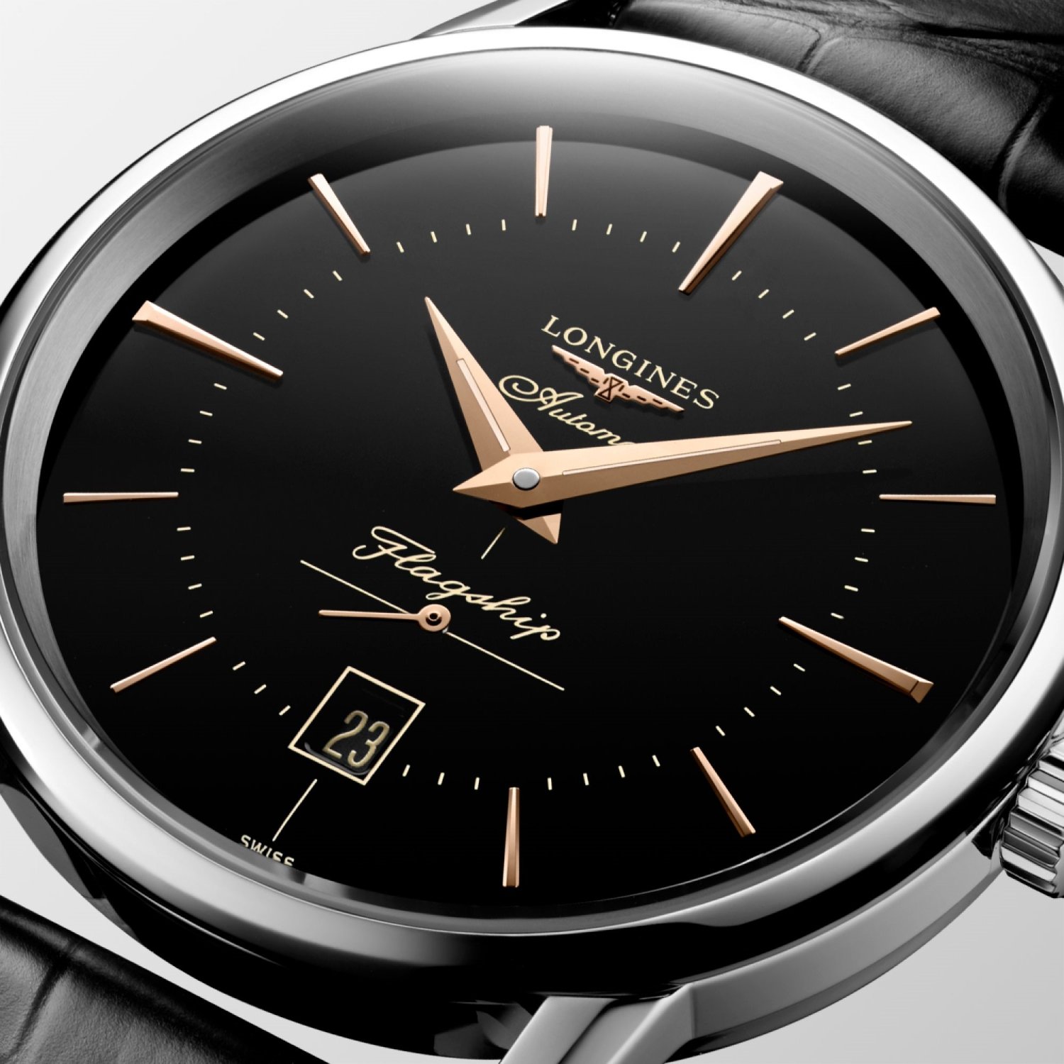 Montre Longines Flagship Heritage L4.795.4.58.0 bracelet Cuir de reptile L4.795.4.58.0