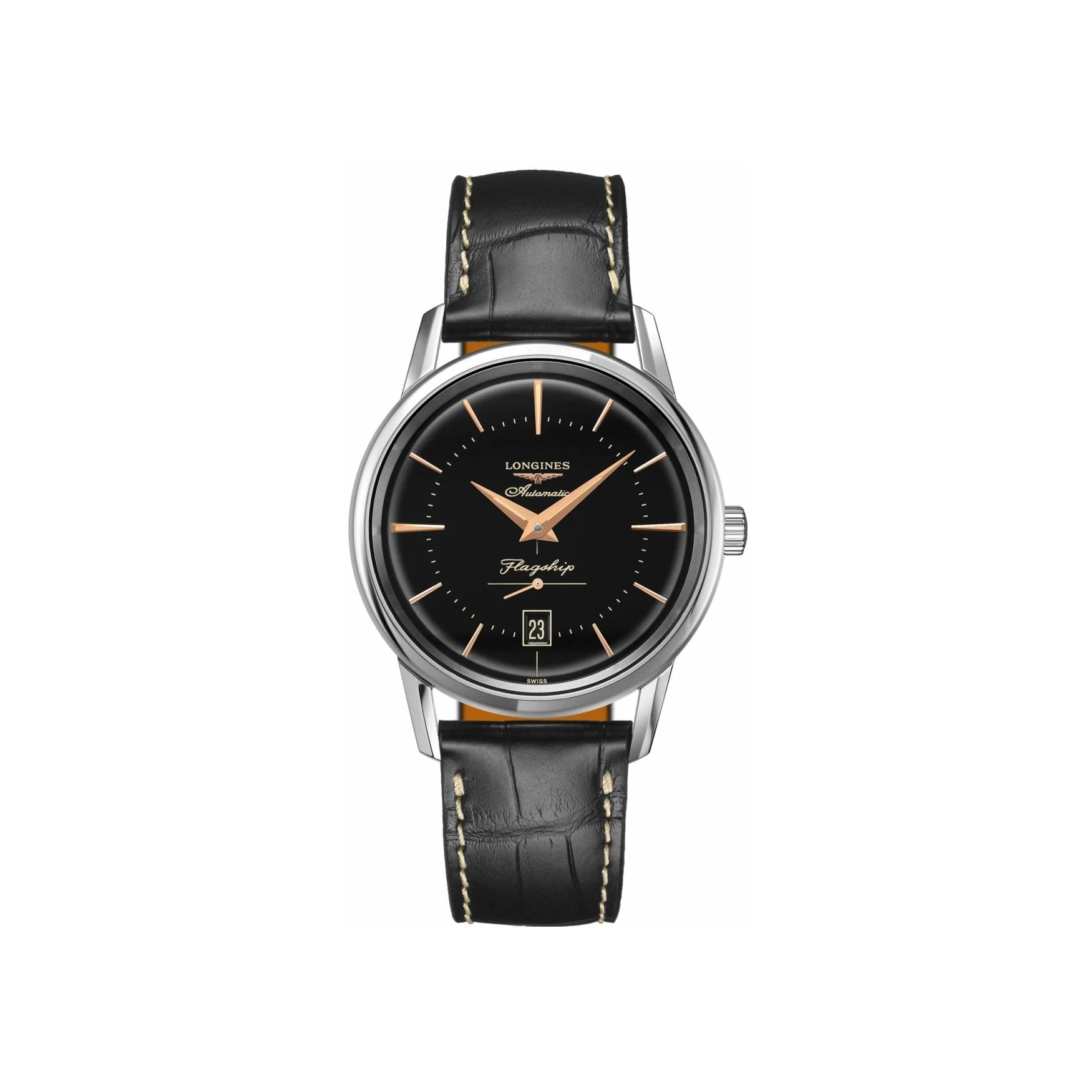 Montre Longines Flagship Heritage L4.795.4.58.0 bracelet Cuir de reptile L4.795.4.58.0