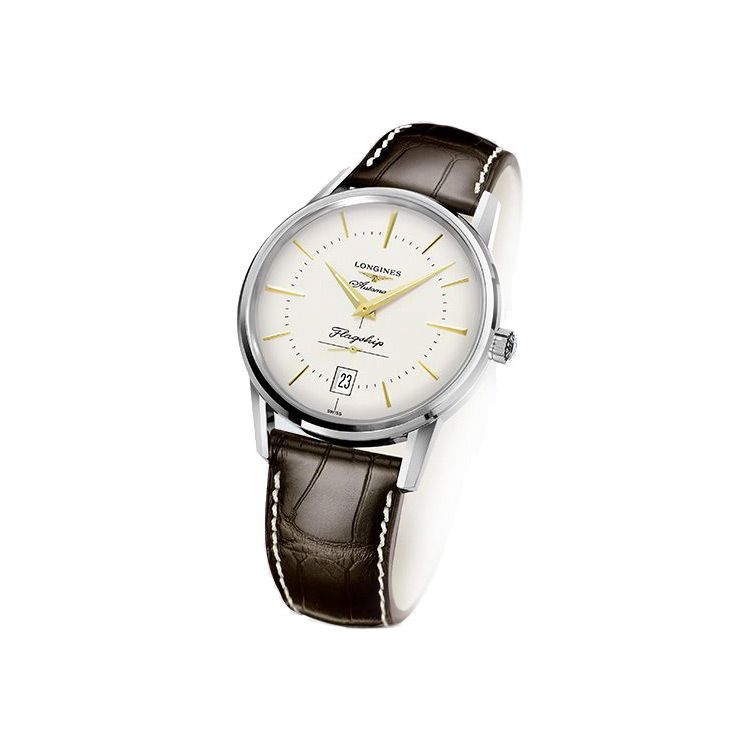 Montre Longines Flagship Heritage L4.795.4.78.2 bracelet Cuir de reptile L4.795.4.78.2