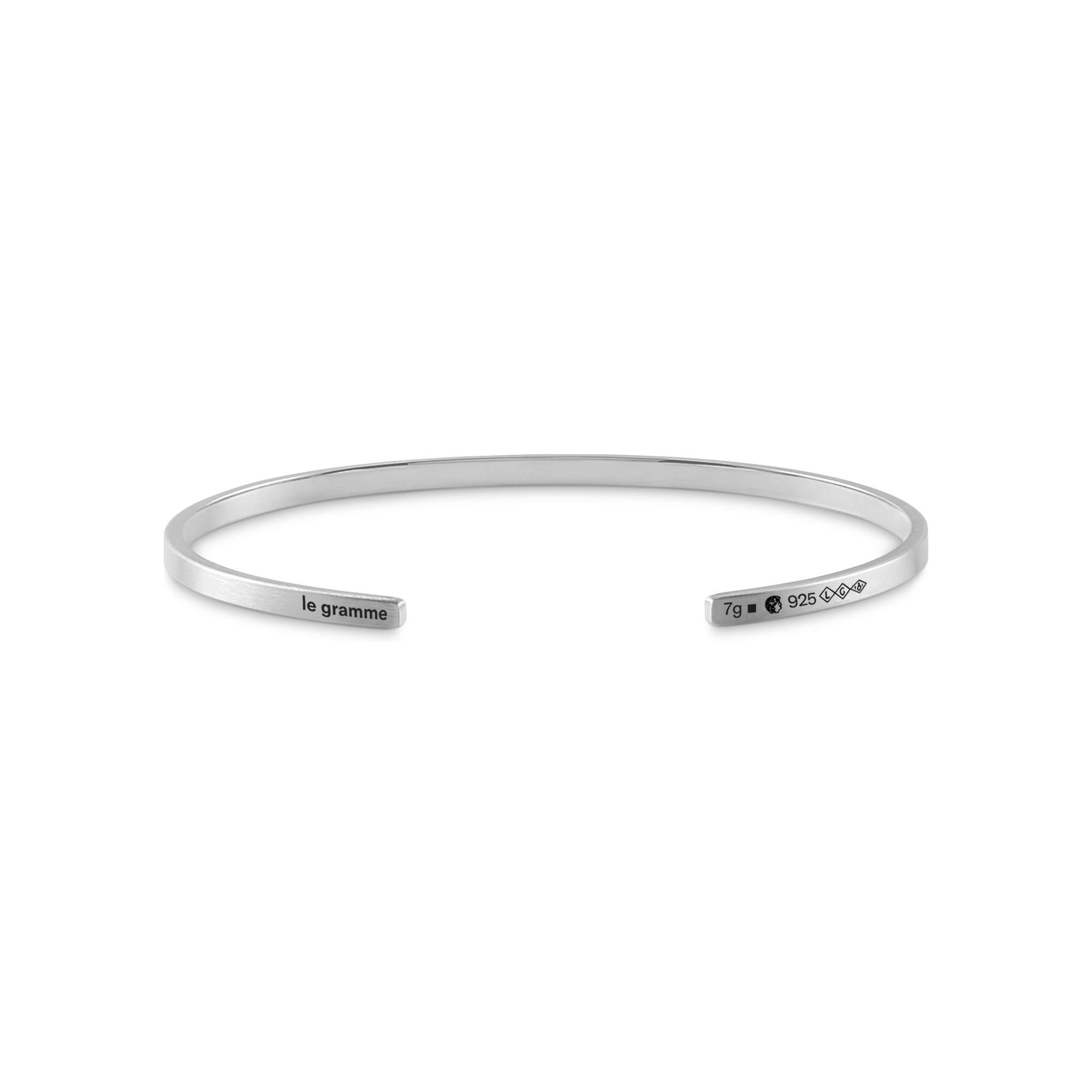 Bracelet le gramme Ruban en argent brossé, 7 grammes