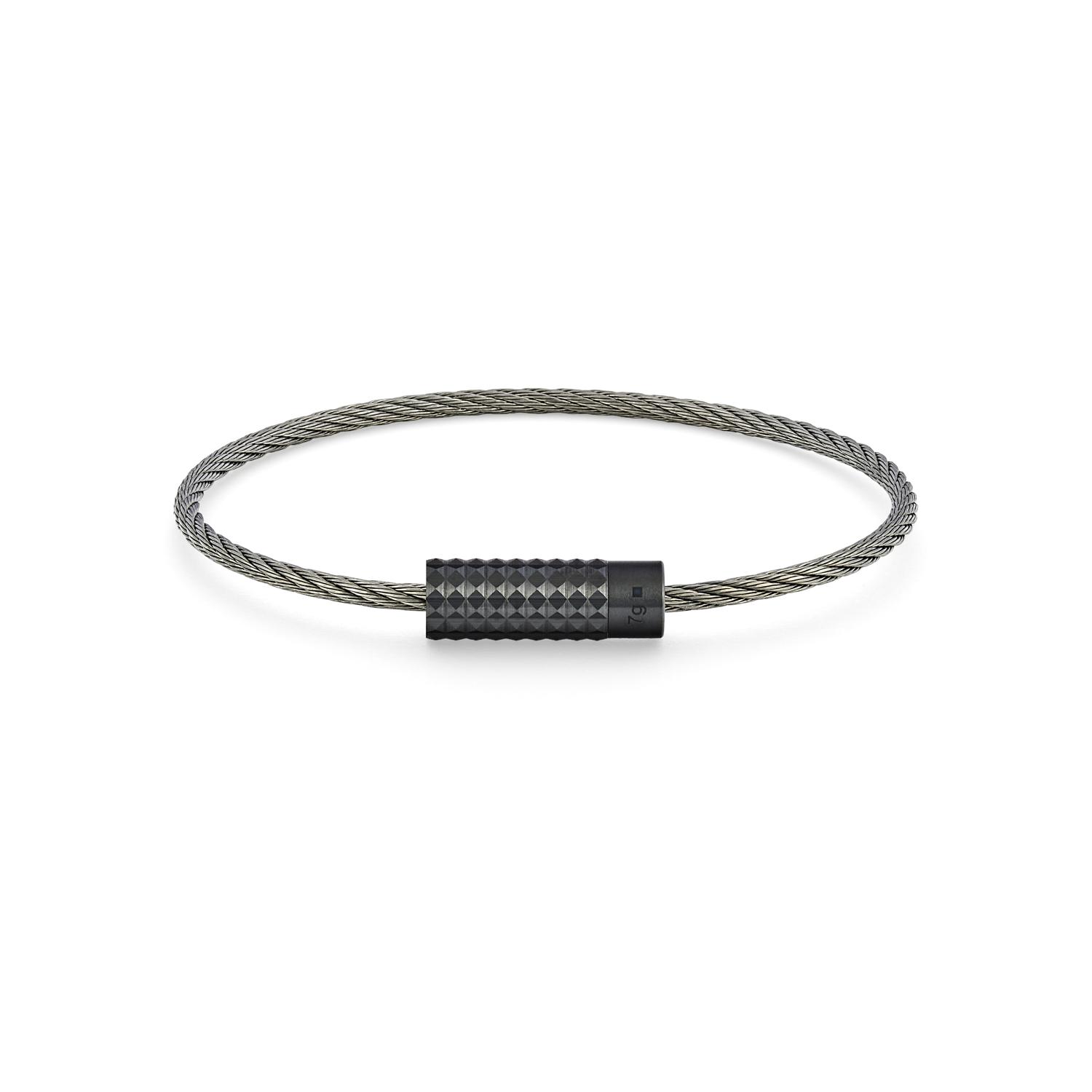 Bracelet le gramme Câble en céramique noire, 7 grammes
