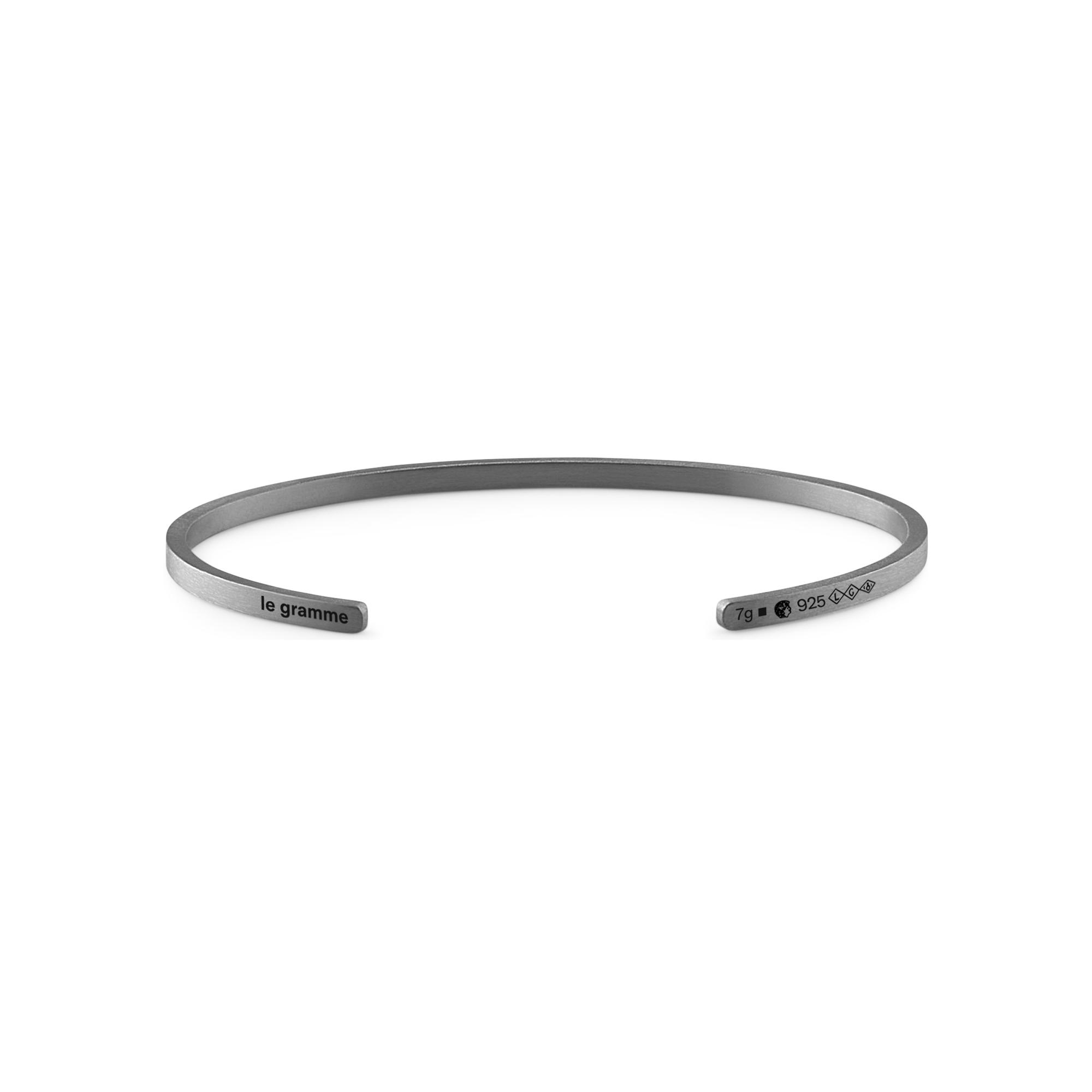 Bracelet le gramme Ruban en argent brossé et PVD, 7 grammes
