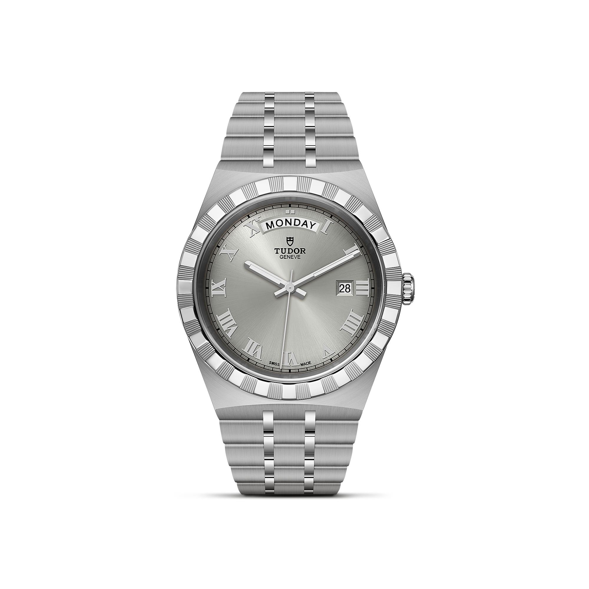 Montre TUDOR Royal boîtier en acier 41 mm, cadran argenté