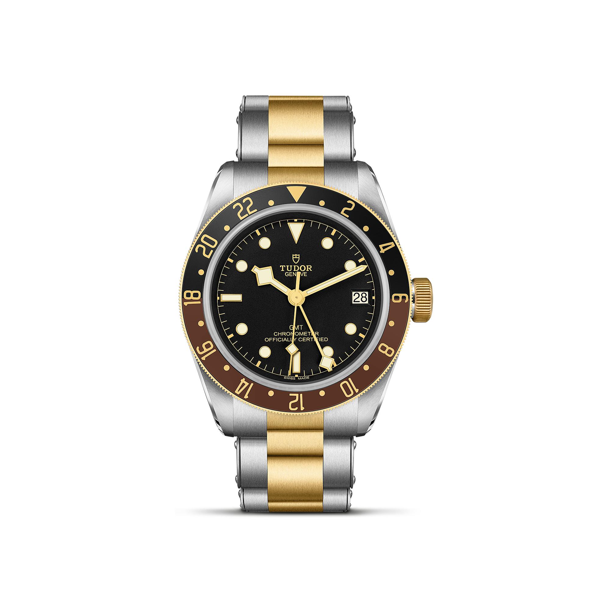 Montre TUDOR Black Bay GMT S&G boîtier en acier 41 mm, bracelet en acier et or jaune