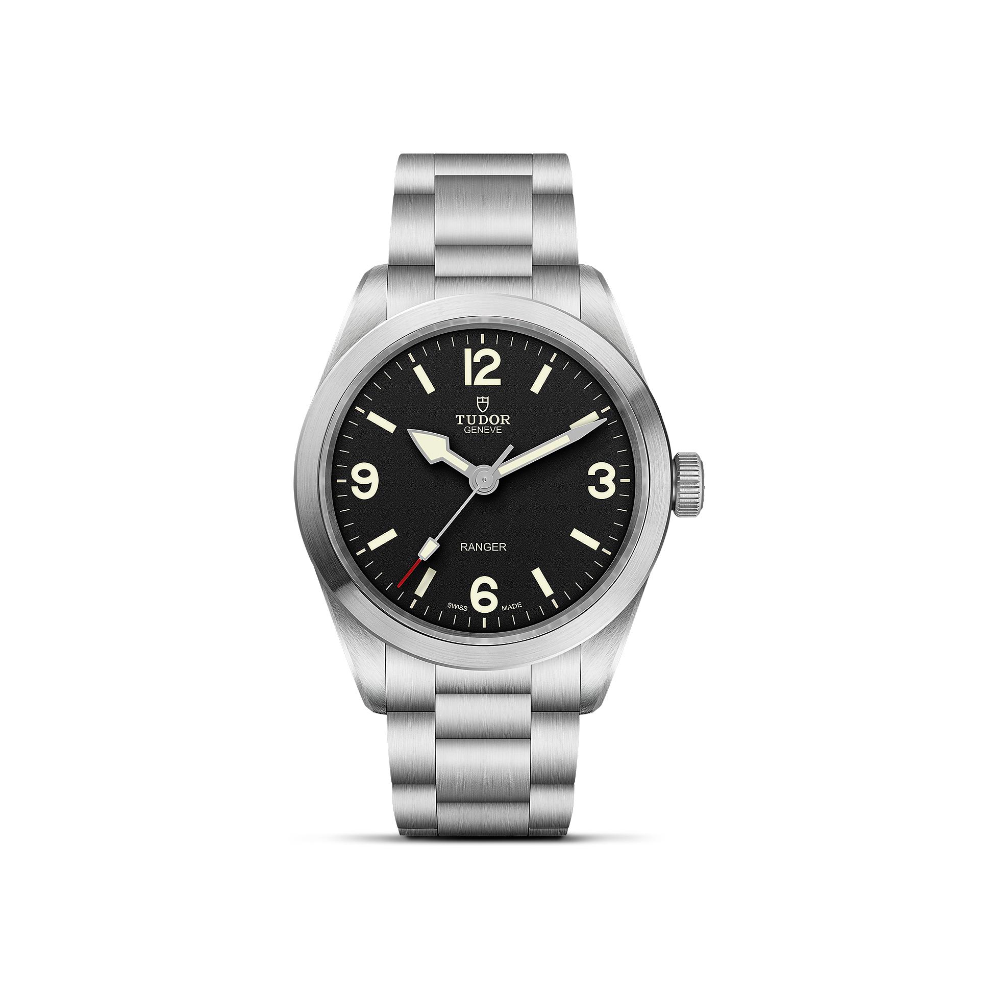 Montre TUDOR Ranger, boîtier en acier 39 mm, cadran noir