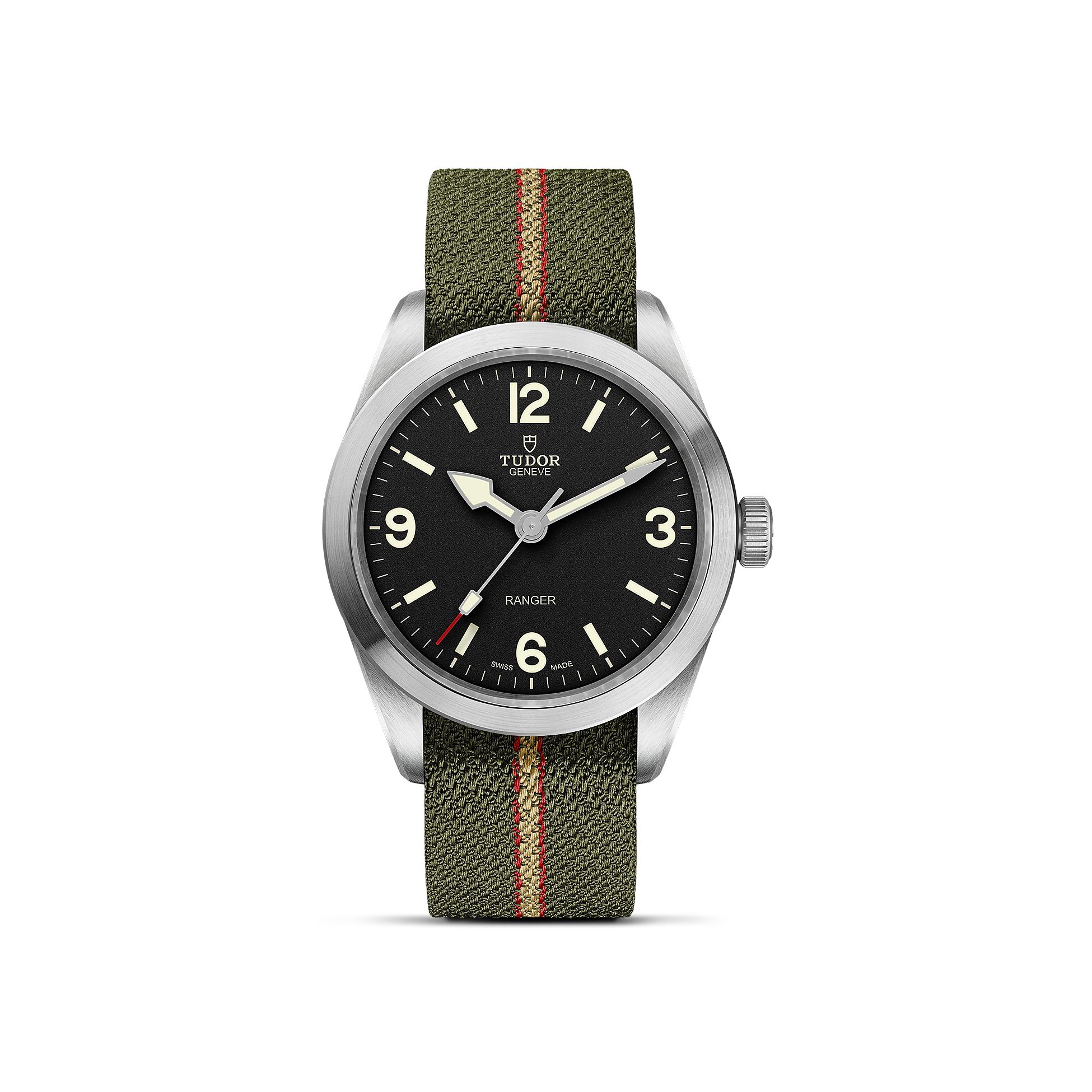 Montre TUDOR Ranger, boîtier en acier 39 mm, cadran noir