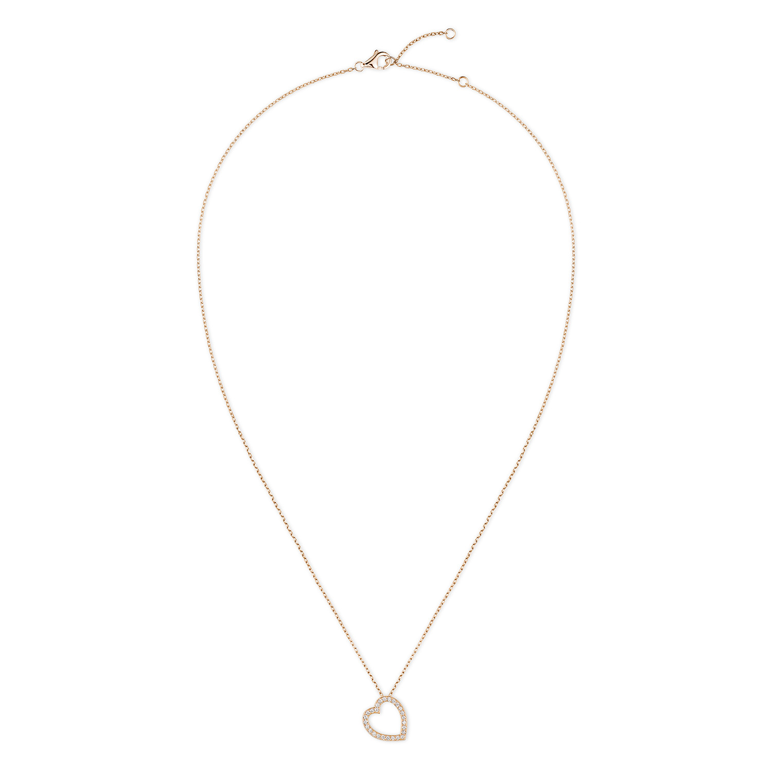 Pendentif Repossi Antifer Heart en or rose et diamants