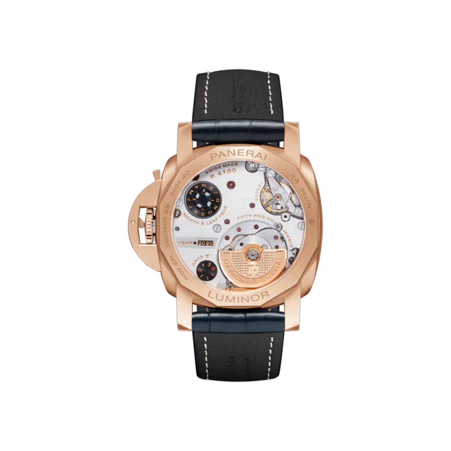 Montre Panerai Luminor perpetual calendar goldtech bracelet Cuir d'alligator PAM00742