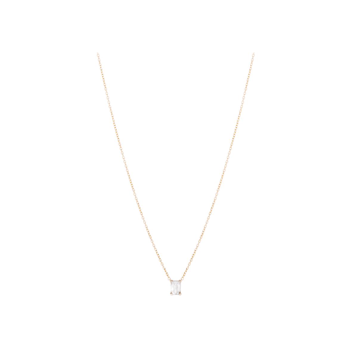 Collier Raynal Solo en or rose, diamant et émeraude