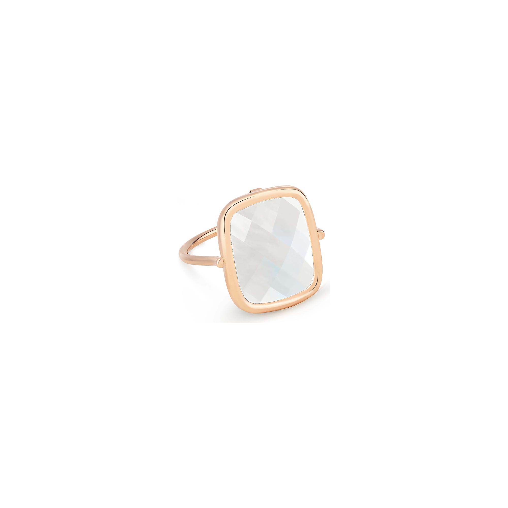 Bague Ginette NY ANTIQUE RING en or rose et pierre de lune