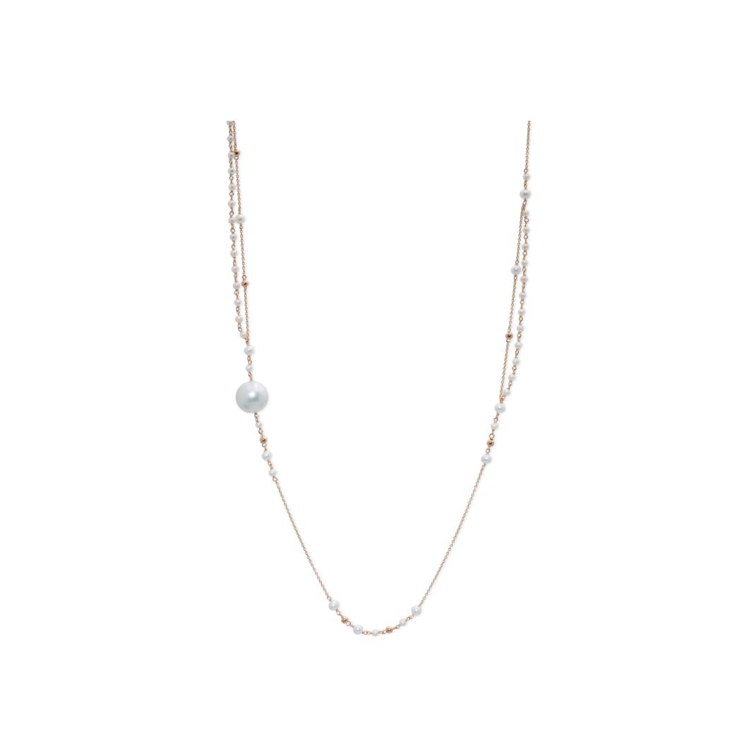 Collier Raynal en or rose et perles