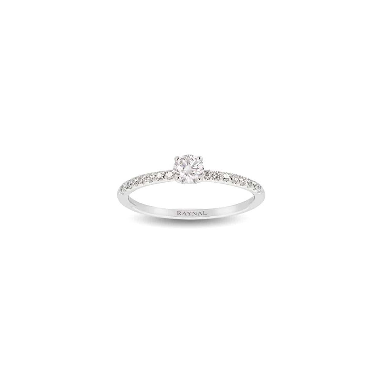 Solitaire Raynal en or blanc et diamants