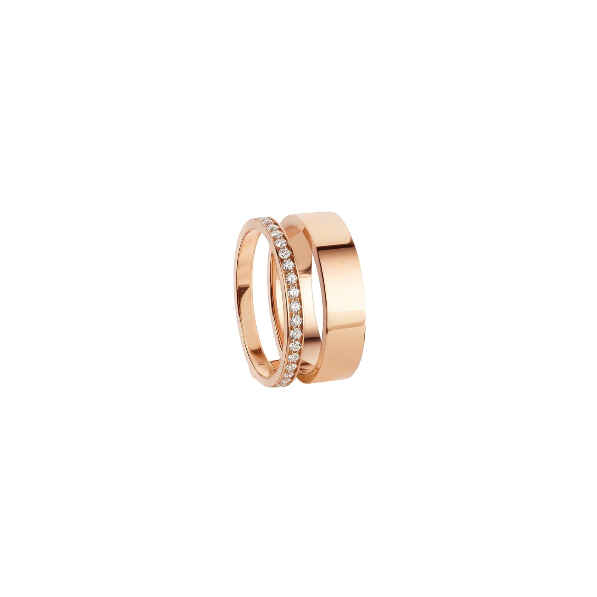 Bague Repossi Berbere Module deux rangs en or rose