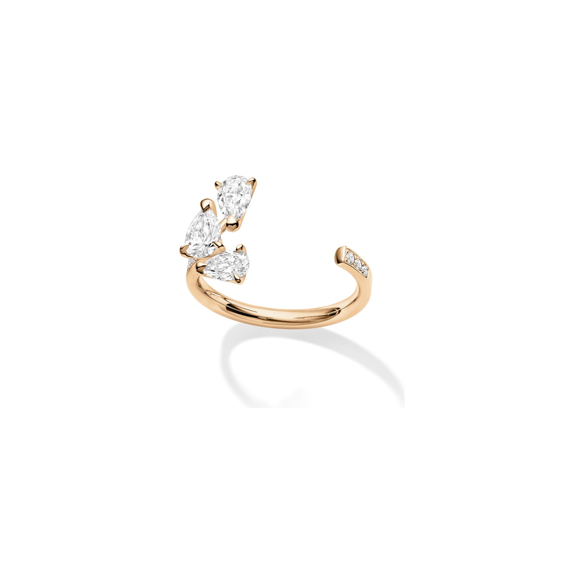 Bague Repossi Serti sur Vide en or rose et diamants