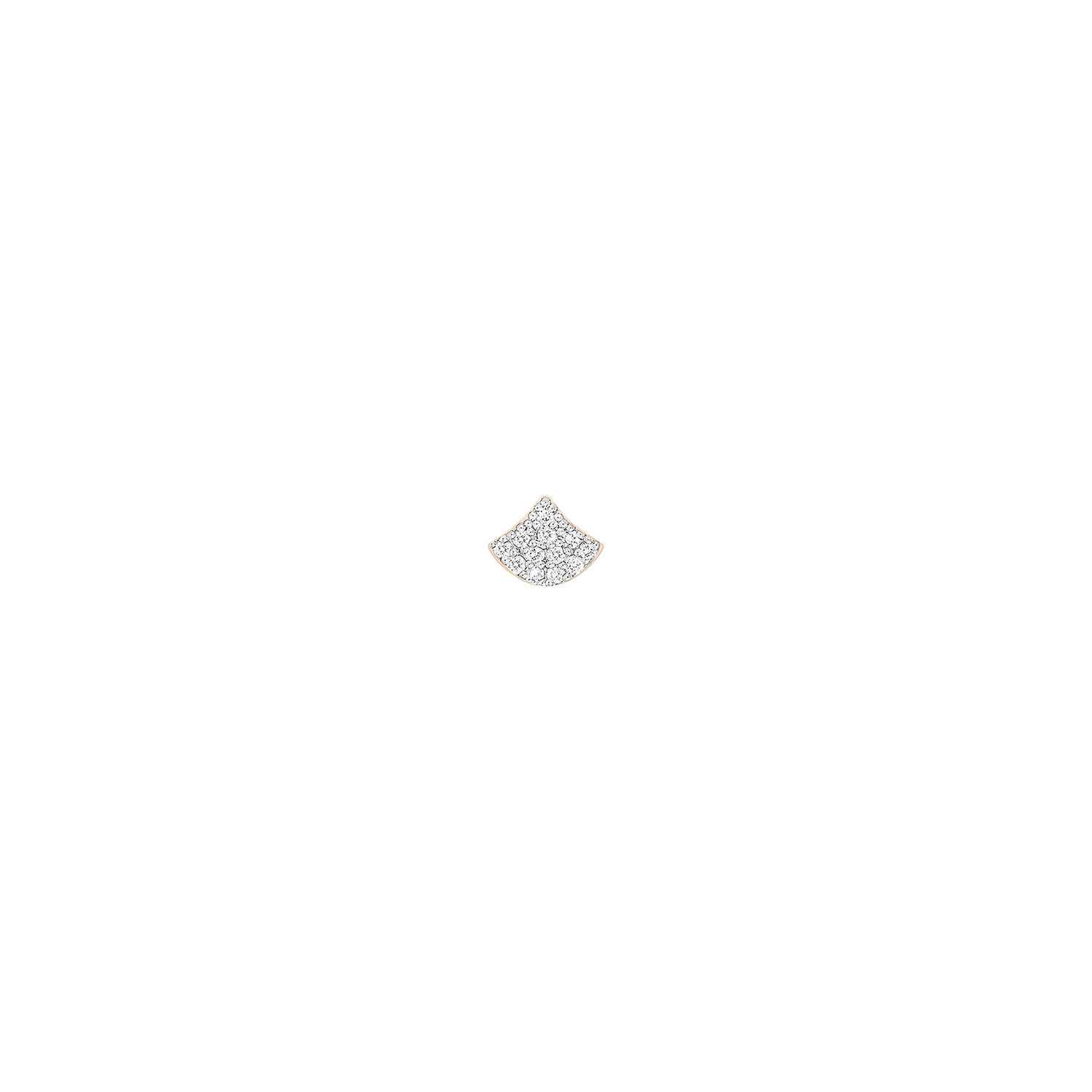 Mono boucle d'oreille Ginette NY TINY KOI en or rose et diamant