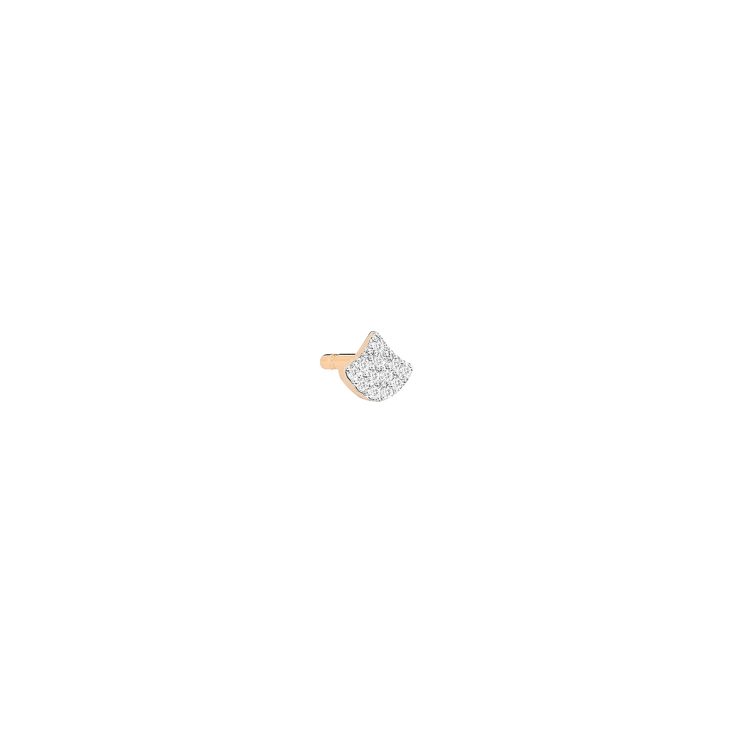 Mono boucle d'oreille Ginette NY TINY KOI en or rose et diamant