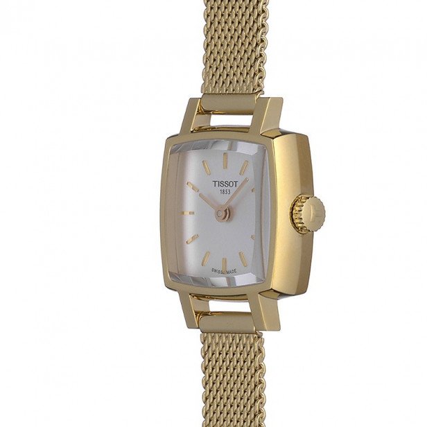 Montre Tissot Lovely Square cadran Argent bracelet Acier/PVD T058.109.33.031.00